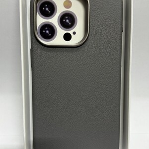 MagSafe Кожен Гръб Лукс iPhone 14 PRO / сив /